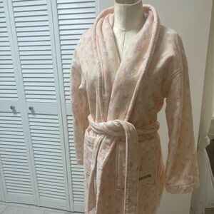 Pink Plush Robe with Belt